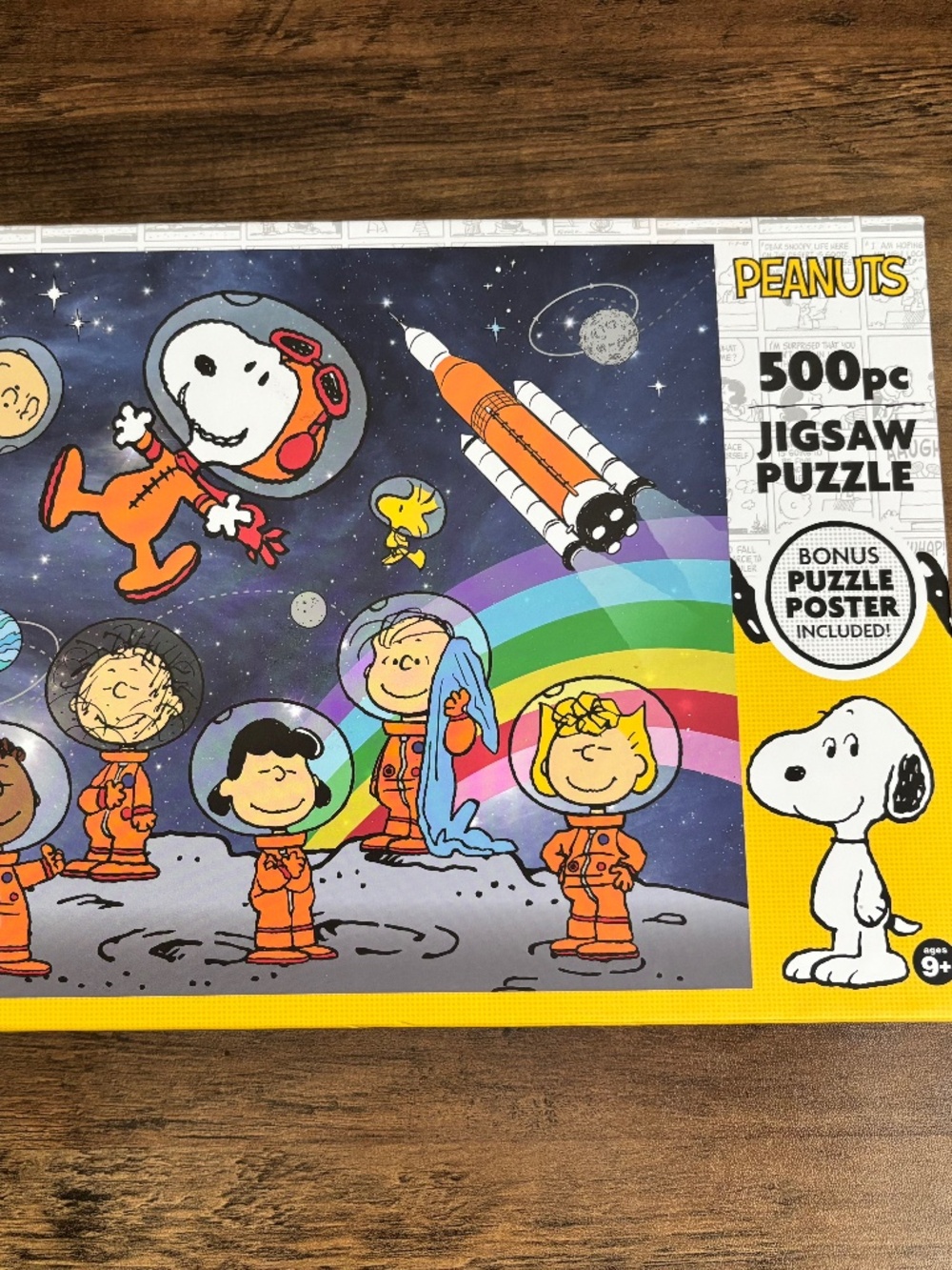 NEW Snoopy Peanuts in Space 500 Pc Jigsaw Puzzle w/Poster #8680ZZC Rose Art NIB